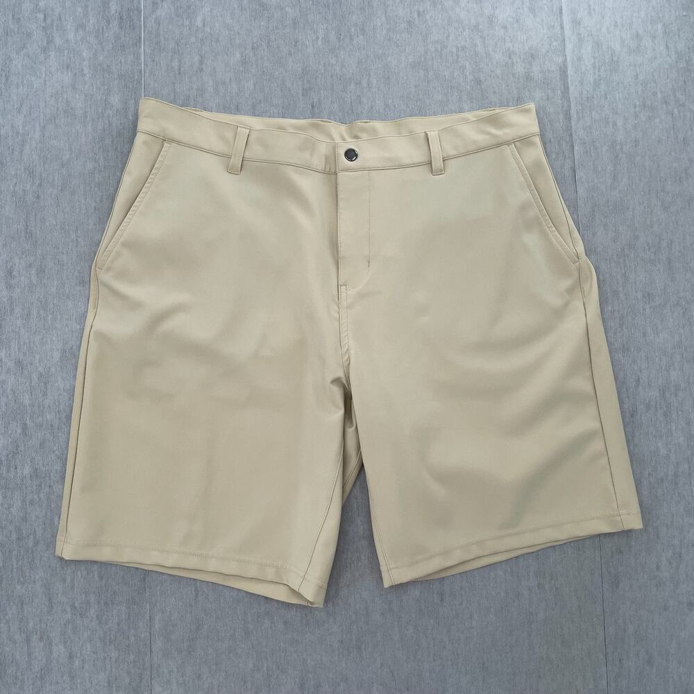 State & Liberty Shorts Adult 40 Beige Performance Chino Short Stretch Mens